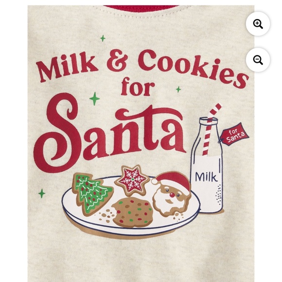 The Children’s Place Toddler Unisex Milk and Cookies 2 PC Pajama Set Size 4T NWT - Picture 6 of 7